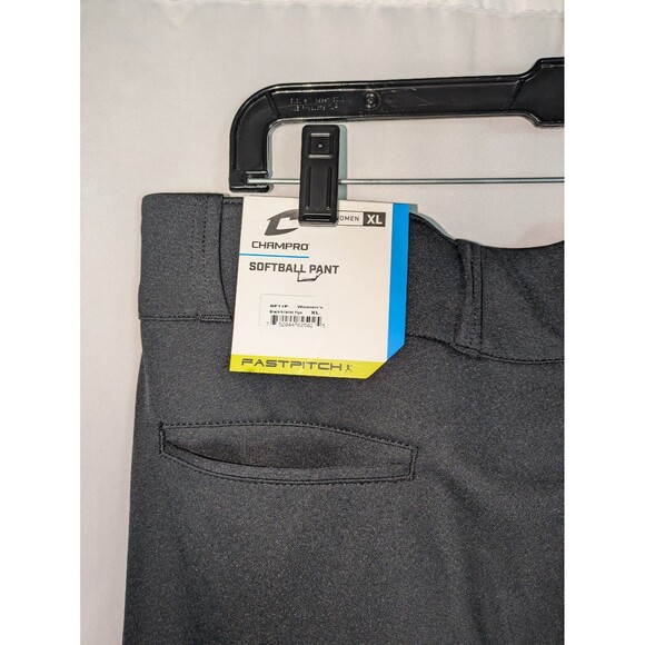 Champro Softball Pants XL Women's Black Red Piping 14 oz.  Reinforced Knees - Picture 6 of 9